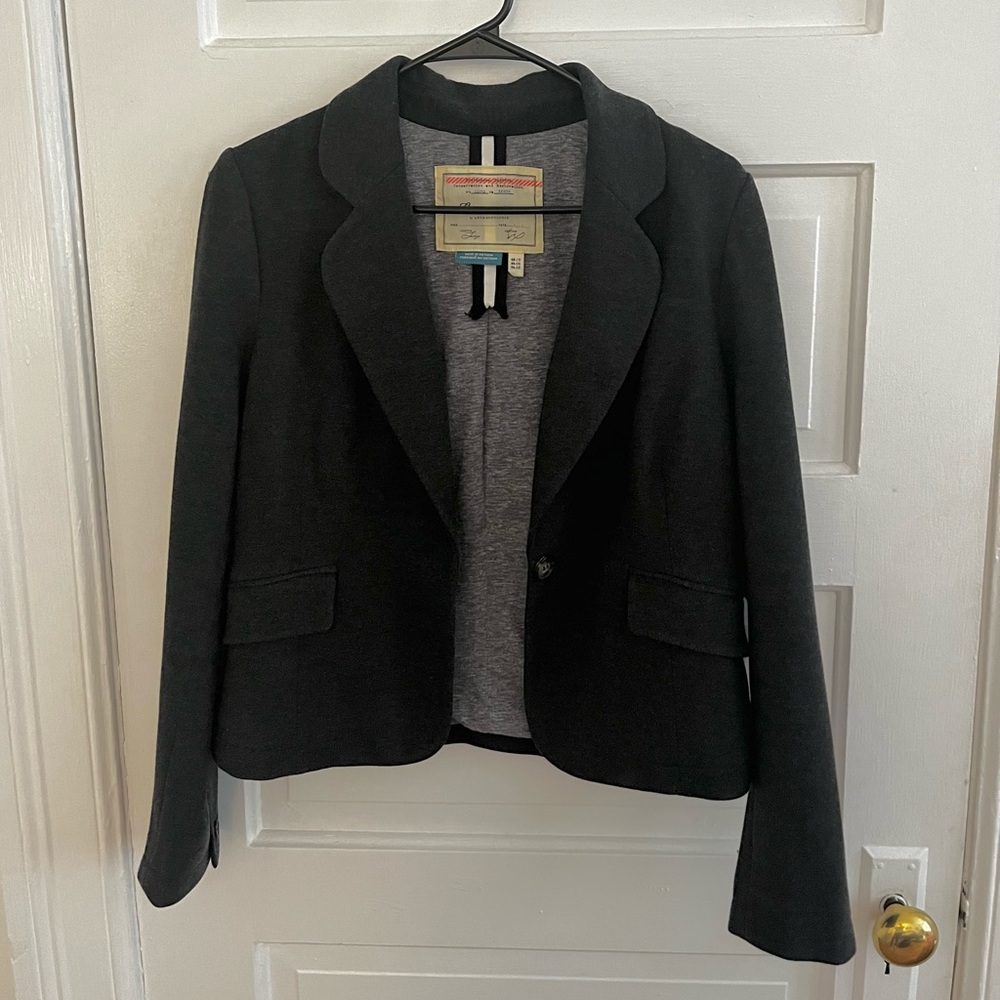 Anthropologie Charcoal Gray Blazer